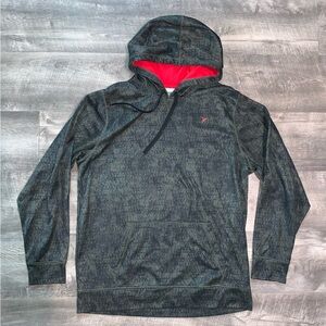 Old Navy Men's Charcoal and Red Hoodie